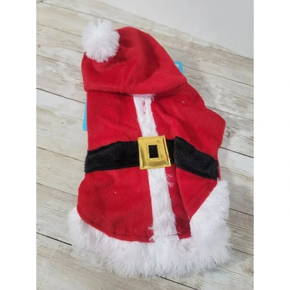 Pet Central Santa Suit Christmas‎ Holiday Dog Costume Red White XS 9